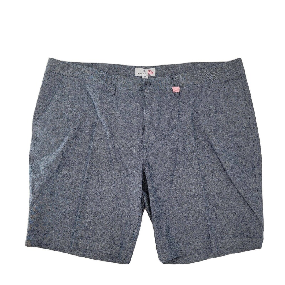 Ryan Seacrest Distinction Rio Men's 44 Chambray Walking Shorts Gray